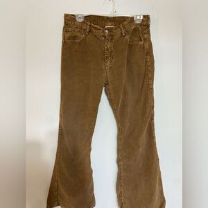 Wide Leg Brown Corduroy Pants